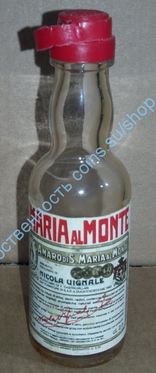 минибутылка на 0,05л пустая  Maria al Monte
