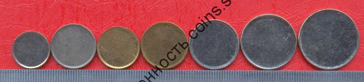 комплект заготовок под монеты РФ